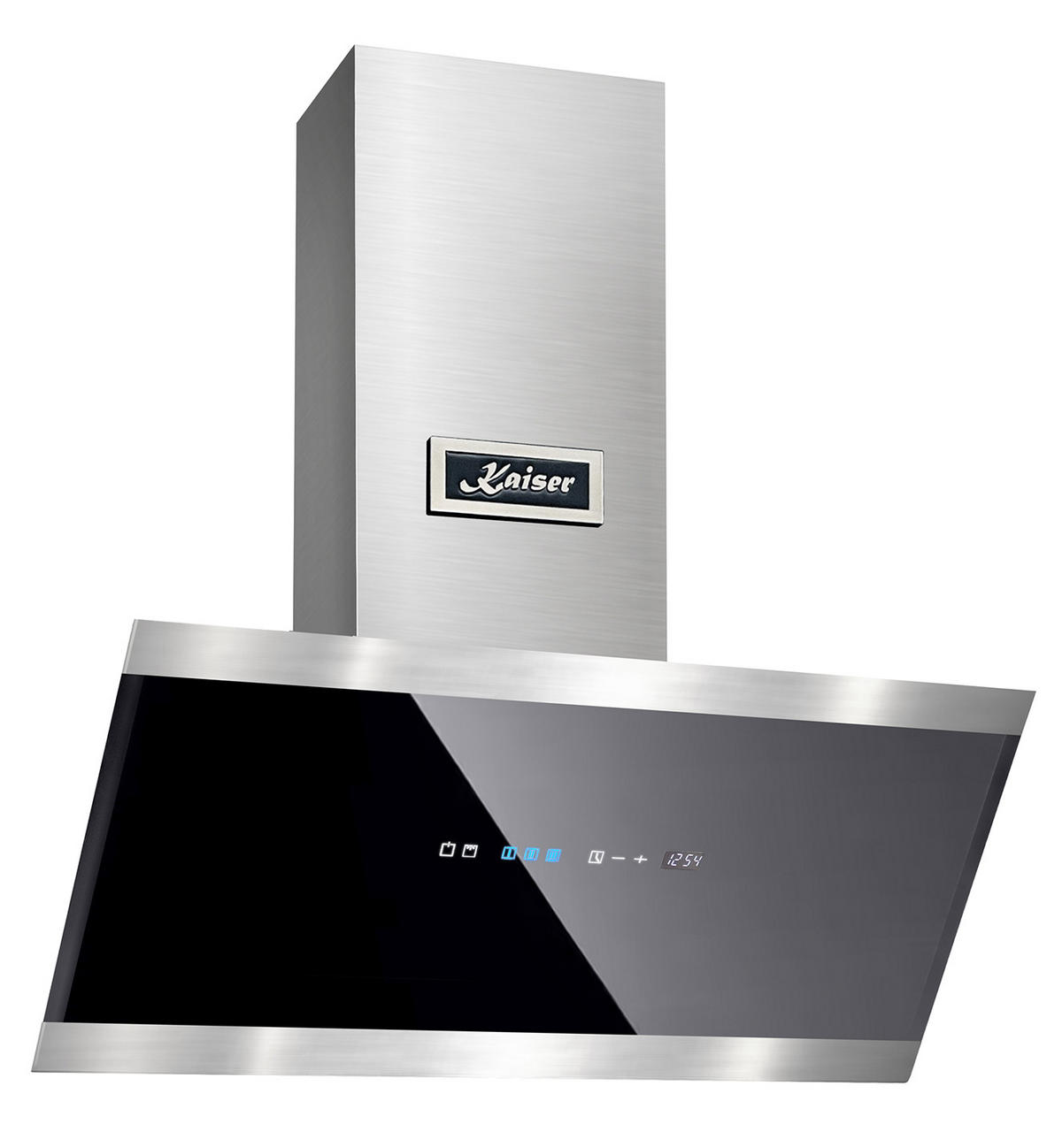 DUNSTABZUGSHAUBE AT 8435 Eco 80 cm Schwarz - Schwarz, Glas/Metall (80/75.5/37.5cm) - Kaiser Küchengeräte
