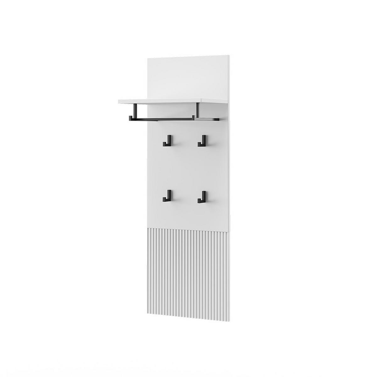 NÁSTĚNNÝ VĚŠÁK Eliza Bílá - bílá, kompozitní dřevo (43/120/27cm) - Vicco