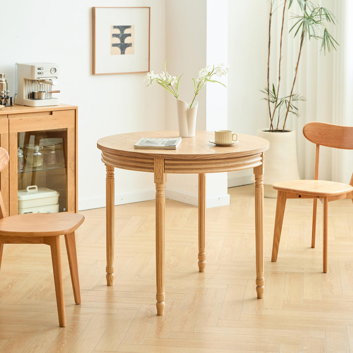 ESSTISCH Rund Braun 90 x 90 x 75 (cm) - Braun, Holz (90/90/80cm) - Nordlys