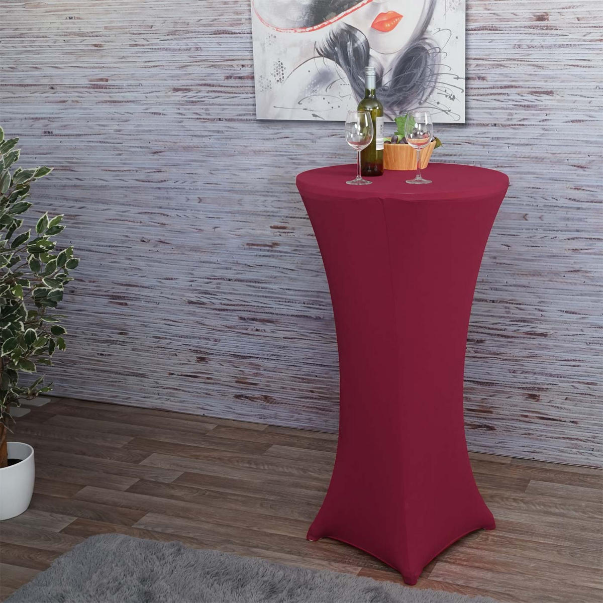 STEHTISCHHUSSE Bordeaux - Bordeaux, Textil (60/60cm) - MCW