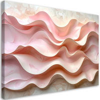 WANDBILD, Rosa gewellte Lagen - Rosa, Textil (120/80cm) - Feeby