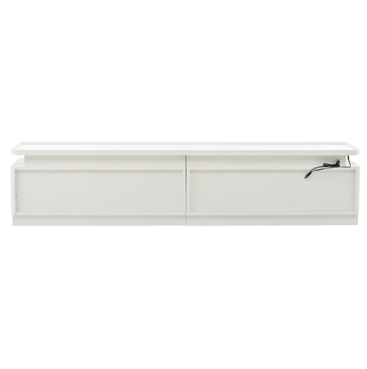 LOWBOARD 180/34/40 cm aus Spanplatte mit LED-Beleuchtung Weiß - Weiß, Holzwerkstoff (180/40/34cm) - Modenvie
