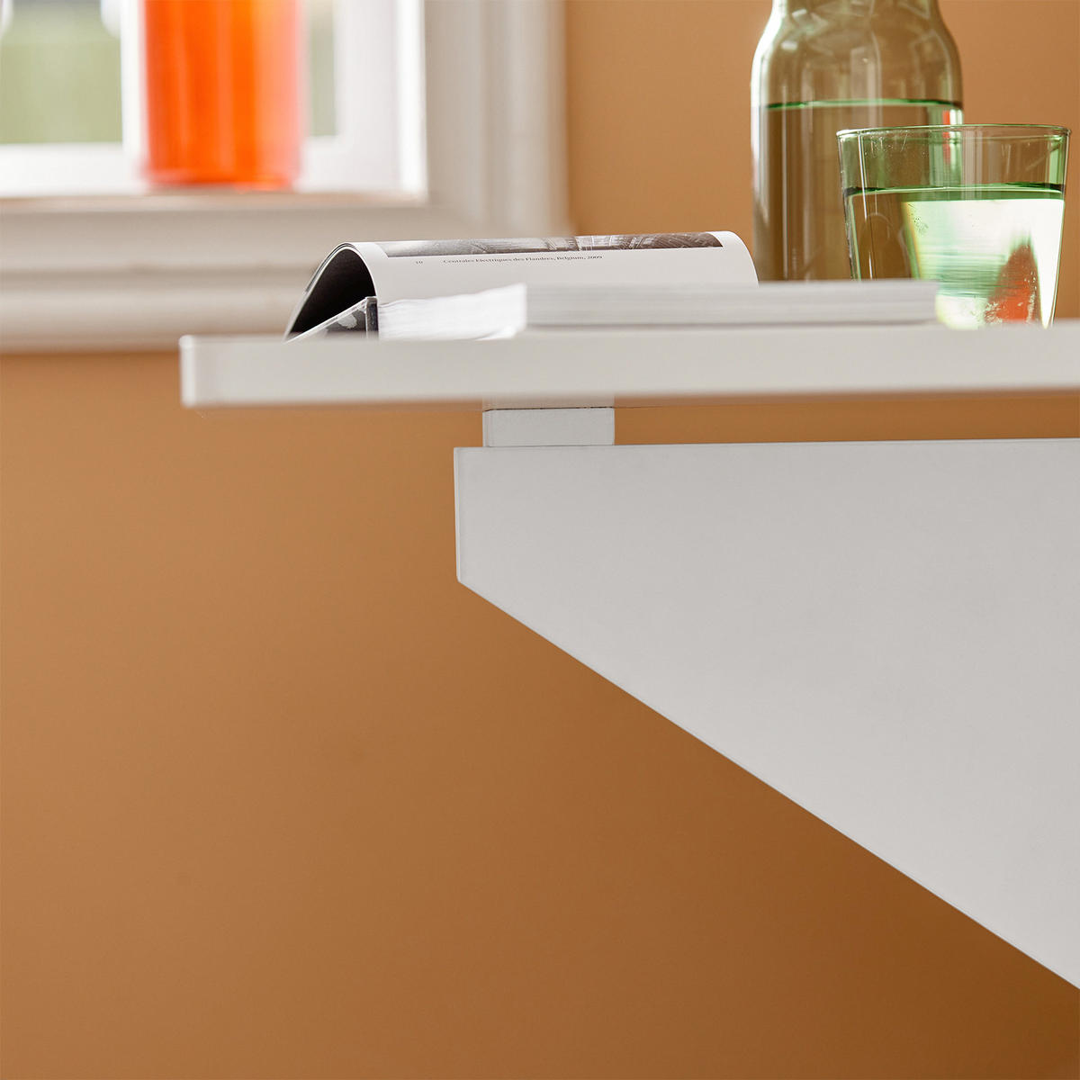 WANDKLAPPTISCH Weiß 60x40cm - Weiß, Holzwerkstoff (60/6/40cm) - SoBuy