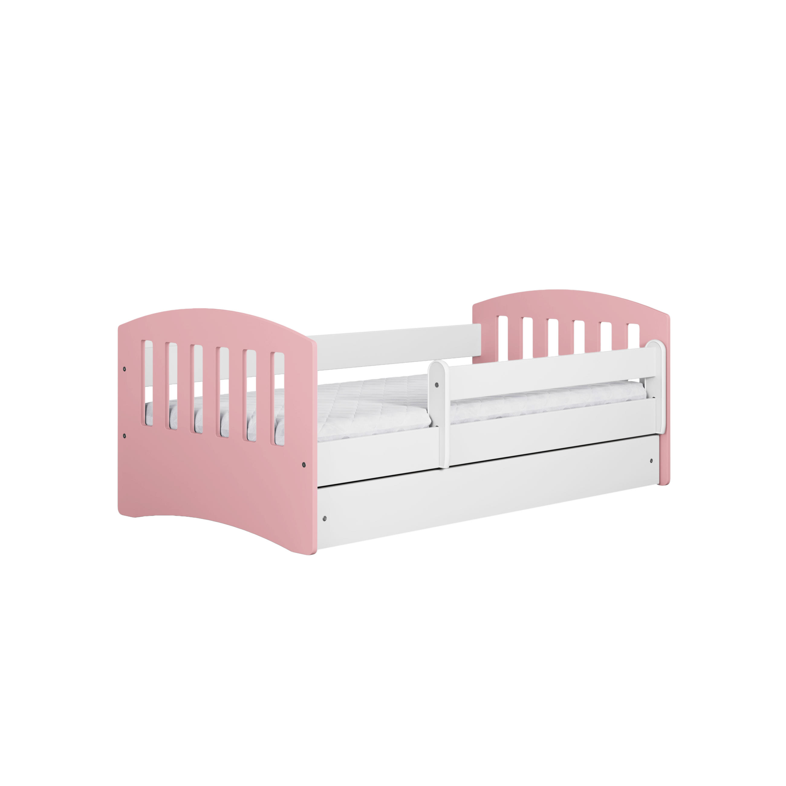 KINDERBETT CLASSIC mit Schublade ohne Matratze 90/65/184 - Hellrosa, Holzwerkstoff (80/180cm) - RAUMHIRSCH FURNITURE