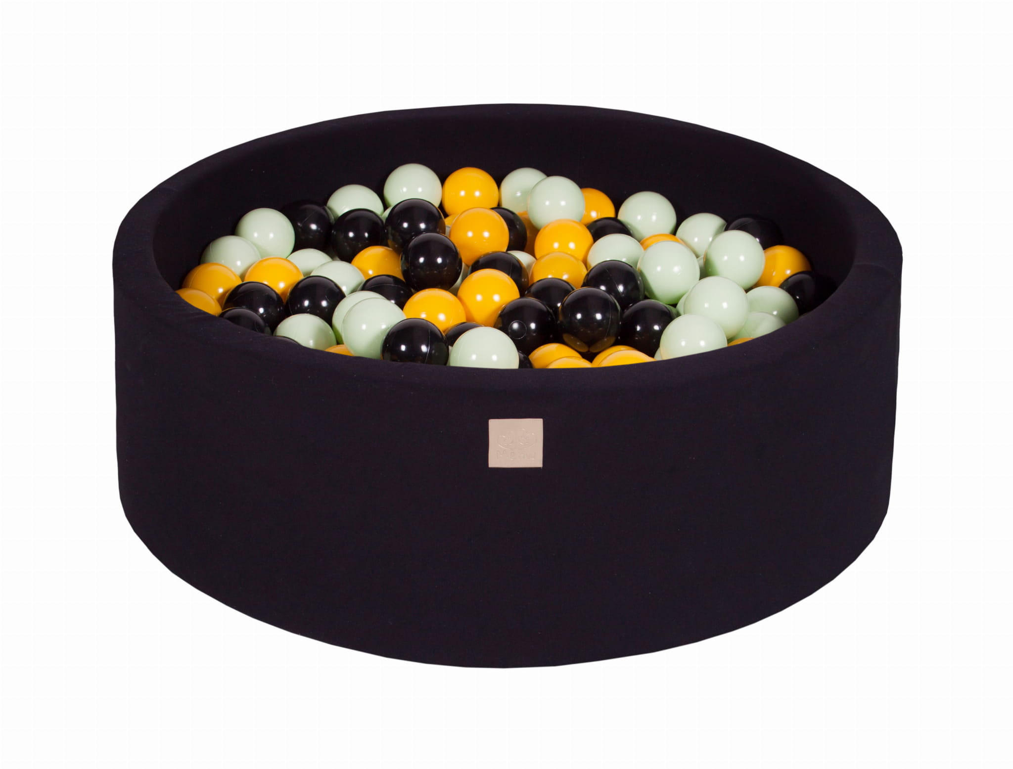 BÄLLEBAD für Kinder, Cotton, Schwarz - Gelb/Schwarz, Textil (90/90/30cm) - MeowBaby