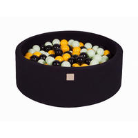 BÄLLEBAD für Kinder, Cotton, Schwarz - Gelb/Schwarz, Textil (90/90/30cm) - MeowBaby