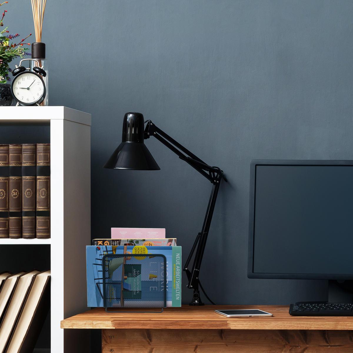 DOKUMENTENHALTER - Anthrazit, Metall (37.5/20.5/19cm) - Relaxdays