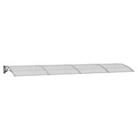 TÜRVORDACH Grau 400/100 Cm Polycarbonat - Grau, Kunststoff (100/25/400cm) - vidaXL