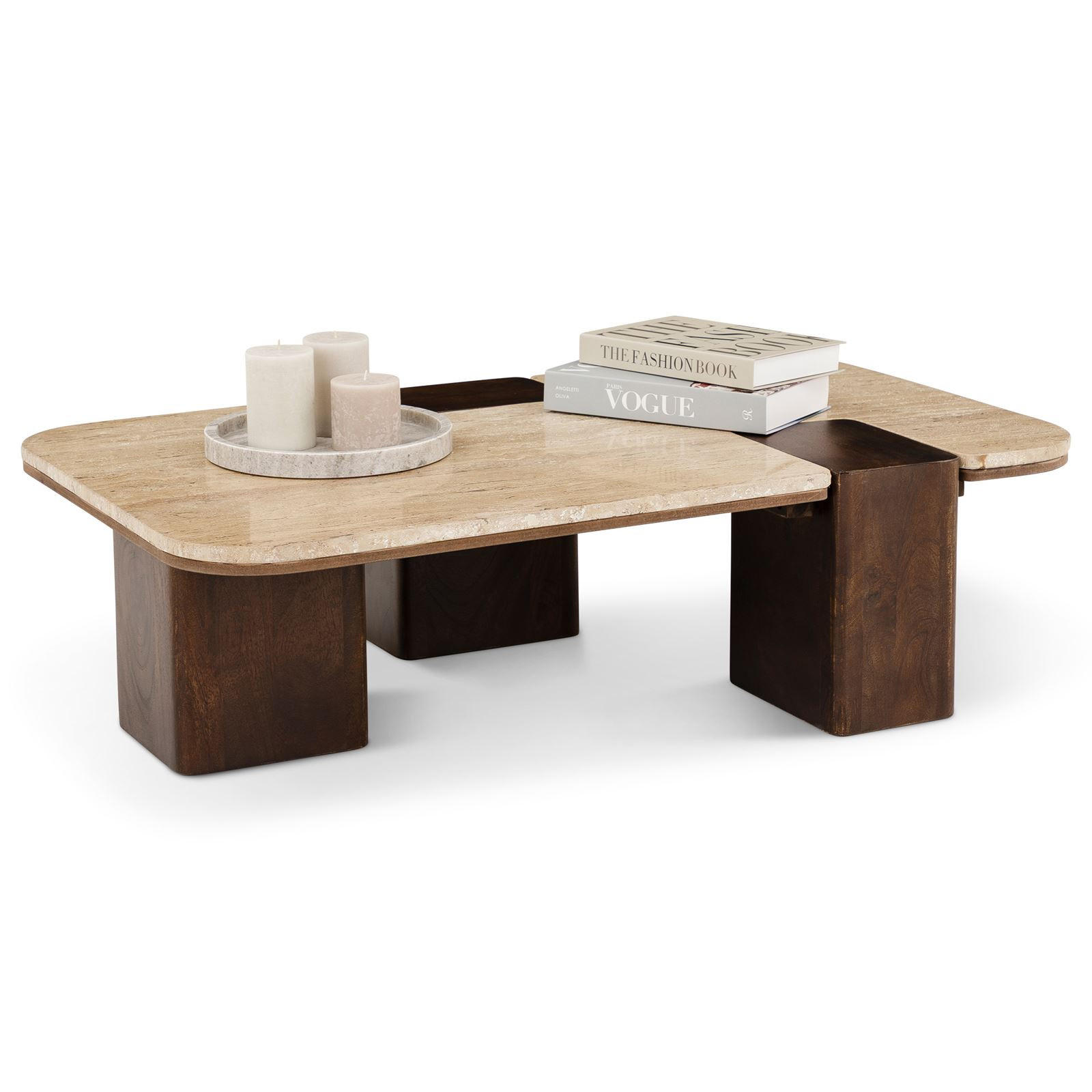 COUCHTISCH SURAT braun/beige - Beige/Braun, Naturmaterialien/Holz (60/100/27cm) - IDIMEX