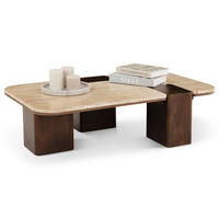 COUCHTISCH SURAT braun/beige - Beige/Braun, Naturmaterialien/Holz (60/100/27cm) - IDIMEX