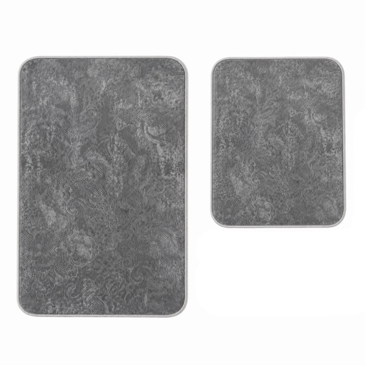 BADEMATTE Set 2tlg ANTHRAZIT - Anthrazit, Textil (60/100cm) - ROLFNERS