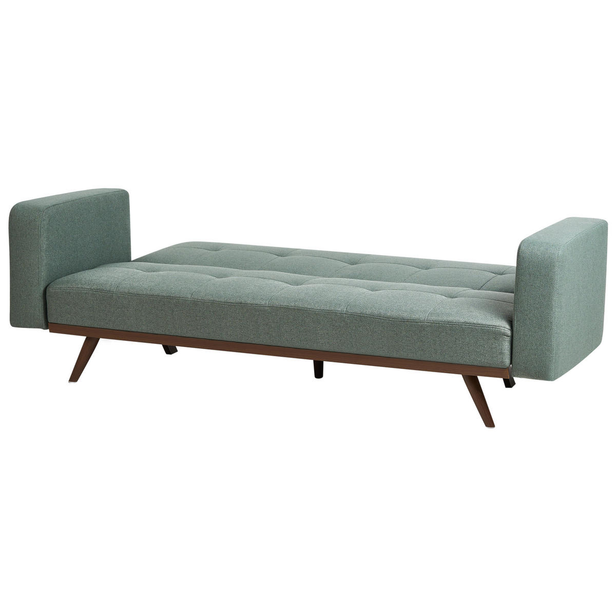 SCHLAFSOFA 3-Sitzer Grün Hjulby - Grün, Textil (220/90/82cm) - Beliani