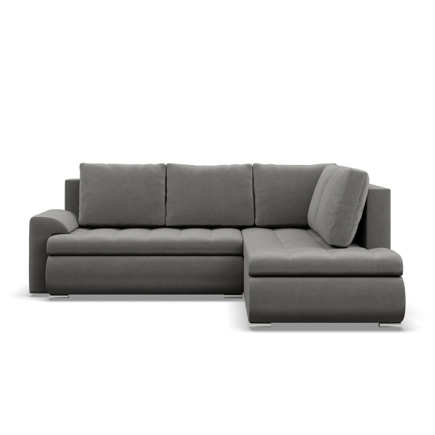 ECKSOFA RECHTS MIT SCHLAFFUNKTION FORESTA, Hellgrau - Hellgrau, Textil (230/200cm) - Mebligo