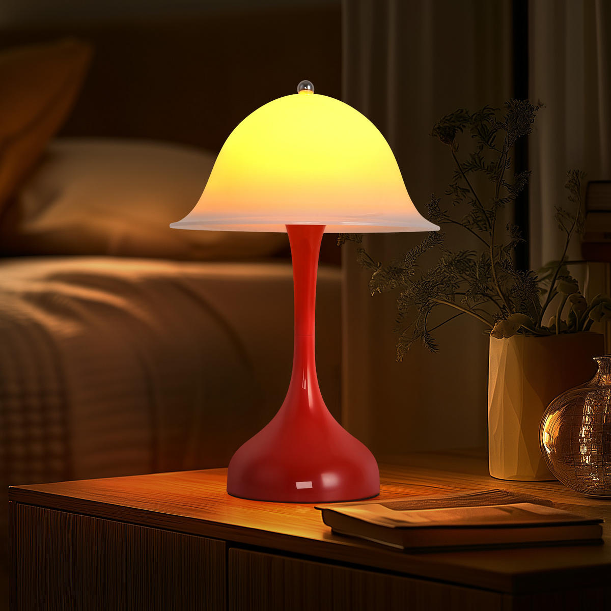 LED-TISCHLEUCHTE BRUNHILDE Ⅲ 25/9/16 cm - Rot, Metall (25/9/16cm) - Nettlife