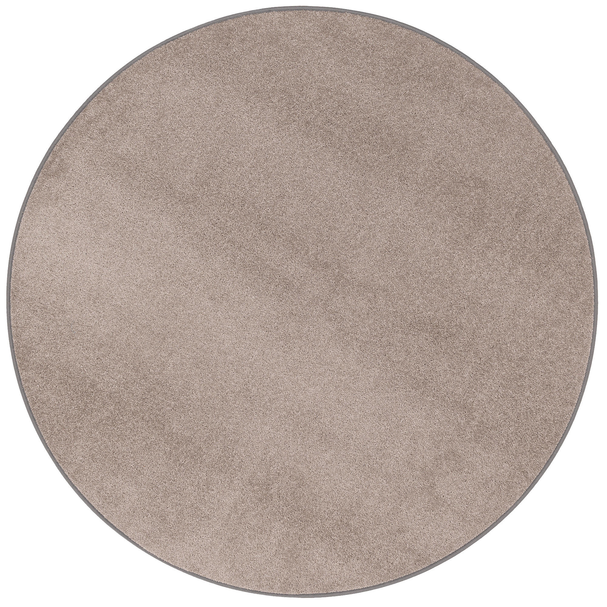 TREND VELOURS TEPPICH JOY RUND - Taupe, Textil (200/200cm) - Snapstyle