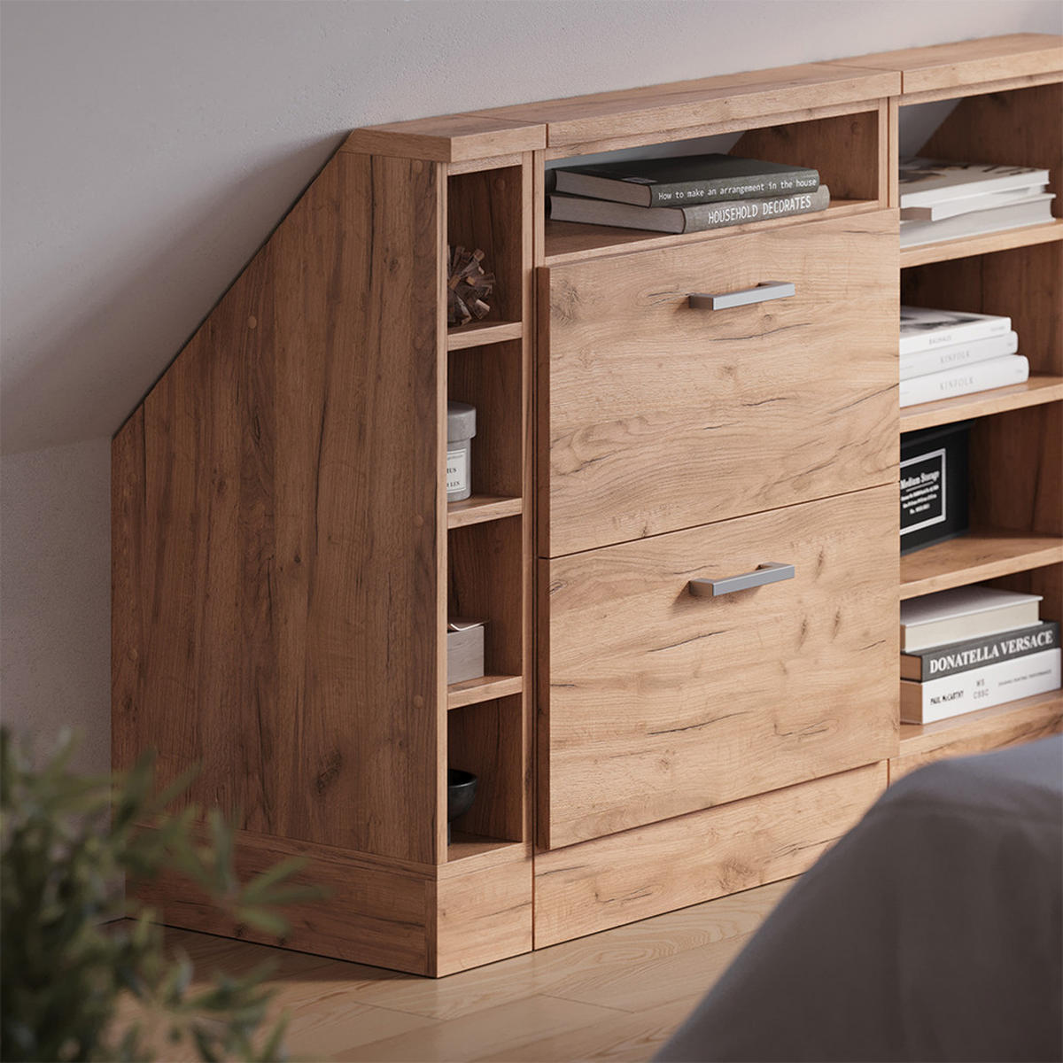 SKŘÍŇ POD ŠIKMOU STŘECHU Rion Zlatý mocný dub - medově dubová, kompozitní dřevo (15/81.6/46cm) - Vicco