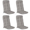 HOCHLEHNERAUFLAGE Flair HL 120/50/8cm Hellgrau (4tlg) - Hellgrau, Textil (50/8/120cm) - Beautissu 