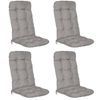 HOCHLEHNERAUFLAGE Flair HL 120/50/8cm Hellgrau (4tlg) - Hellgrau, Textil (50/8/120cm) - Beautissu 