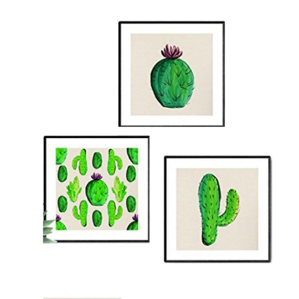 POSTER Set Mit 3 Kaktus 15X15cm Rahmenlos - Klar, Papier (15/5/15cm) - Nacnic