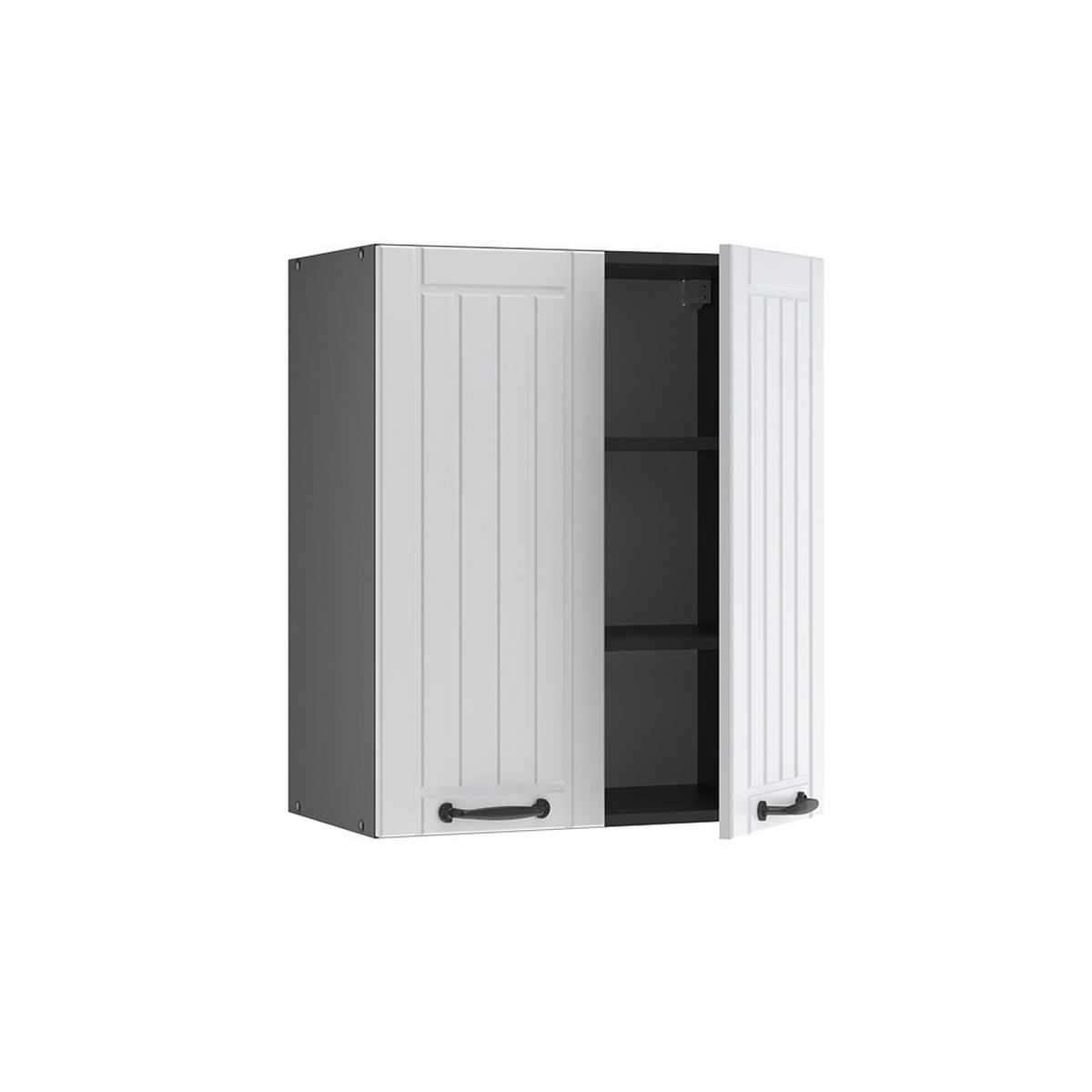 HÄNGESCHRANK Fame-Line Weiß Landhaus 60 cm - Anthrazit/Weiß, Holzwerkstoff (60/72/34.1cm) - Vicco