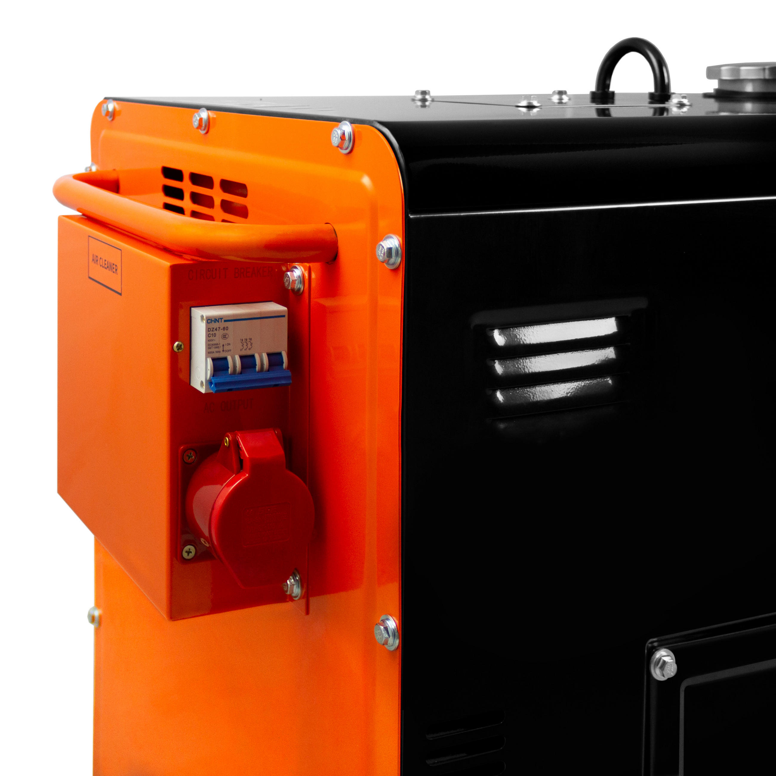 DIESEL-GENERATOR Stromerzeuger Dreiphasig 400 V, Geräuschlos - Orange, Metall (53/92/1cm)