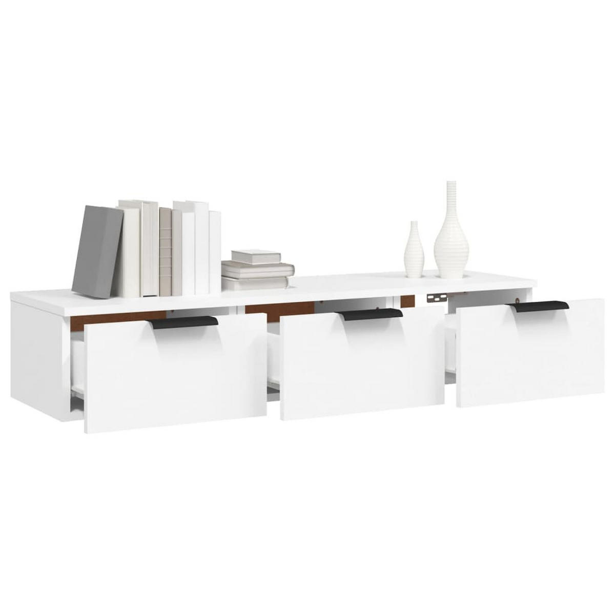 WANDSCHRANK Weiß 102x30x20 cm Holzwerkstoff - Weiß, Holzwerkstoff (102/20/30cm) - furnicato