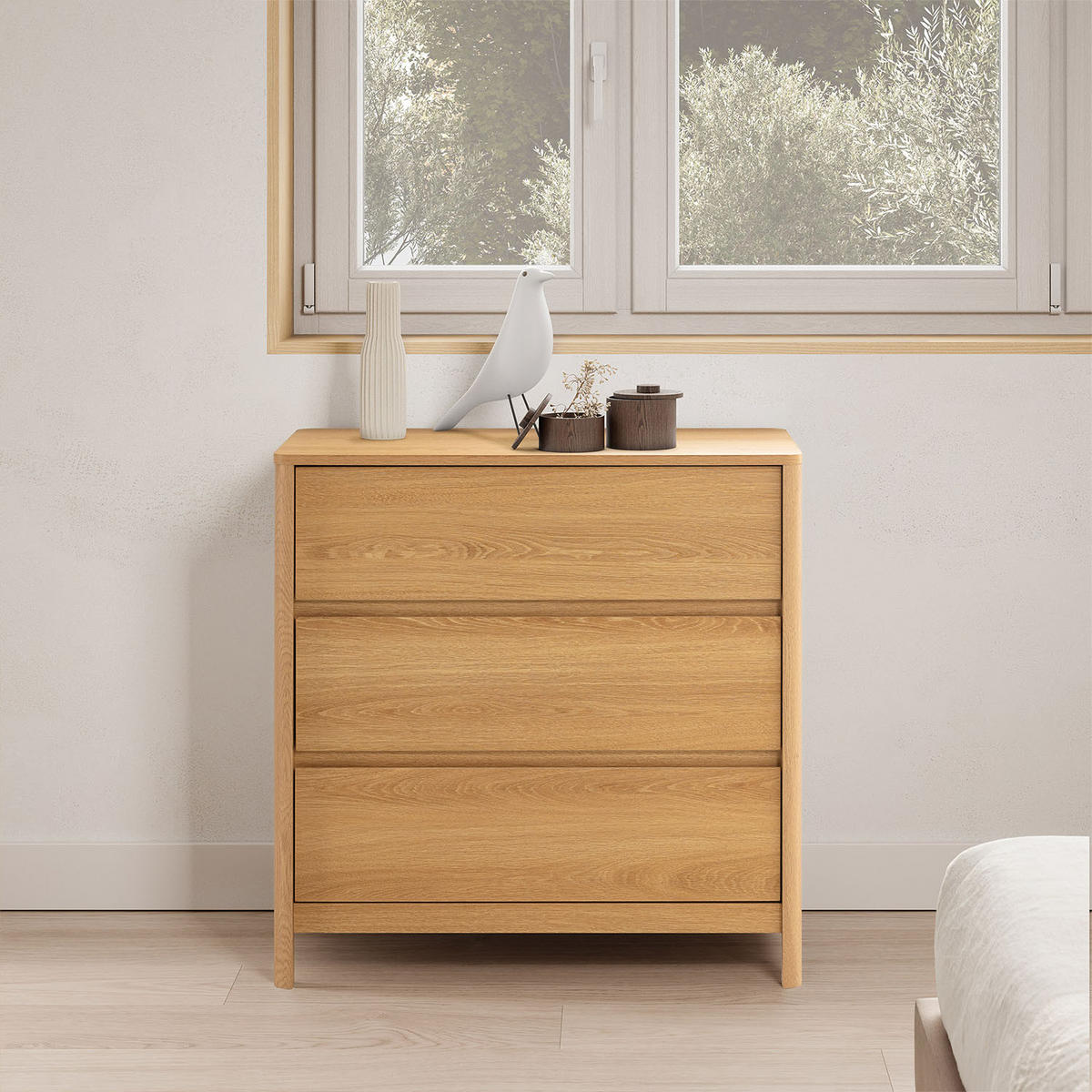 KOMMODE 80/80/40 Nassau Eichenfarbe - Honigeiche, Holzwerkstoff (80/80/40cm) - VS Venta-stock