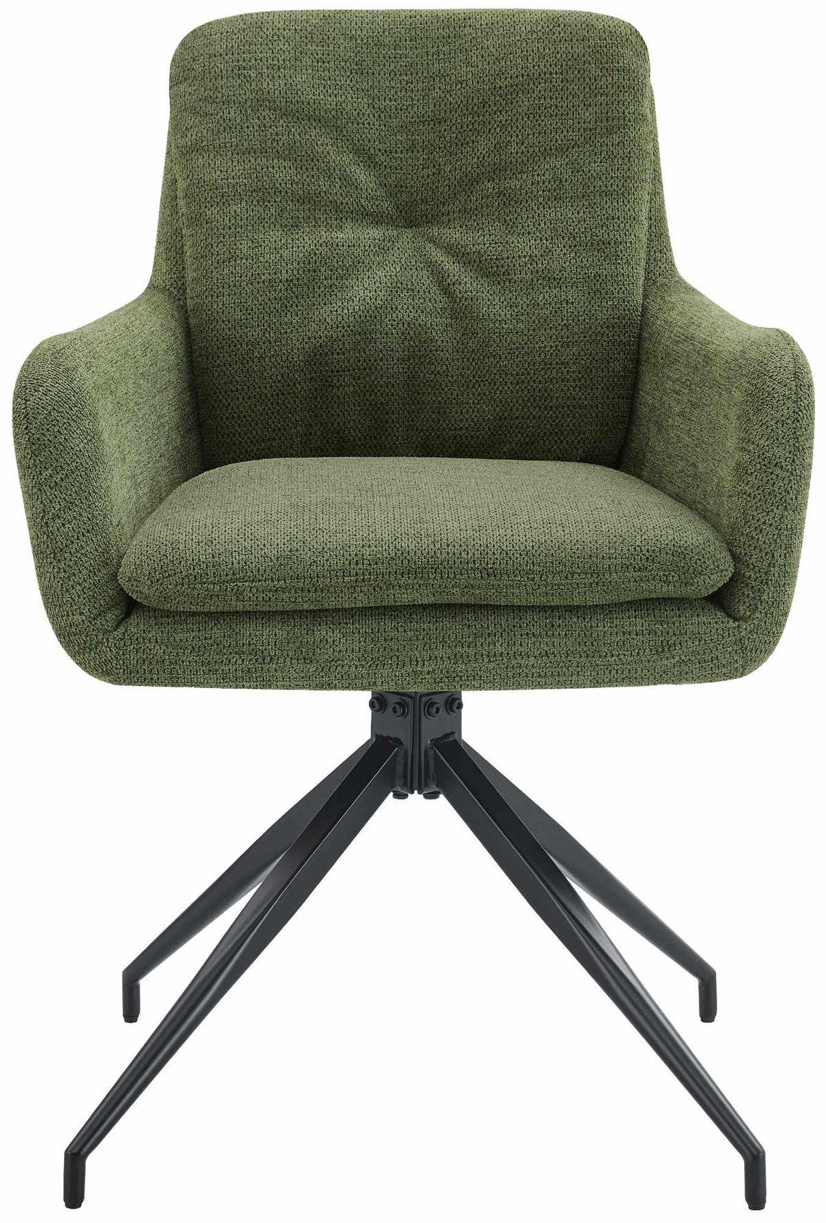 ESSZIMMERSTUHL Naver Stoff Grün Wohnzimmerstuhl - Grün, Textil (58/85/63cm) - DELUKE