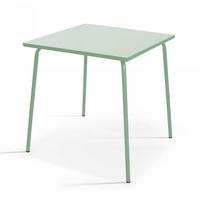 GARTENTISCH , Salbeigrünen - Hellgrün, Metall (70/70/72cm) - Oviala