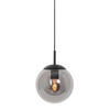 PENDELLEUCHTE Bollique 25/35-170 cm   - Schwarz, KONVENTIONELL, Glas/Metall (25/35-170cm)