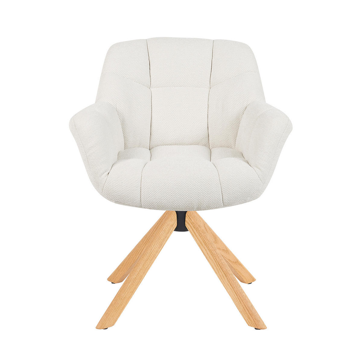 DREHSTUHL Mika-Nea - Honigeiche/Creme, Eichenholz/Holz (65/81/66cm) - DUBI Möbel