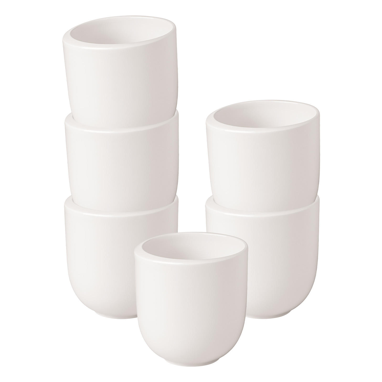 KAFFEEBECHER NewMoon weiß 320 ml 6er Set - Weiß, Keramik (0.32L) - Villeroy & Boch