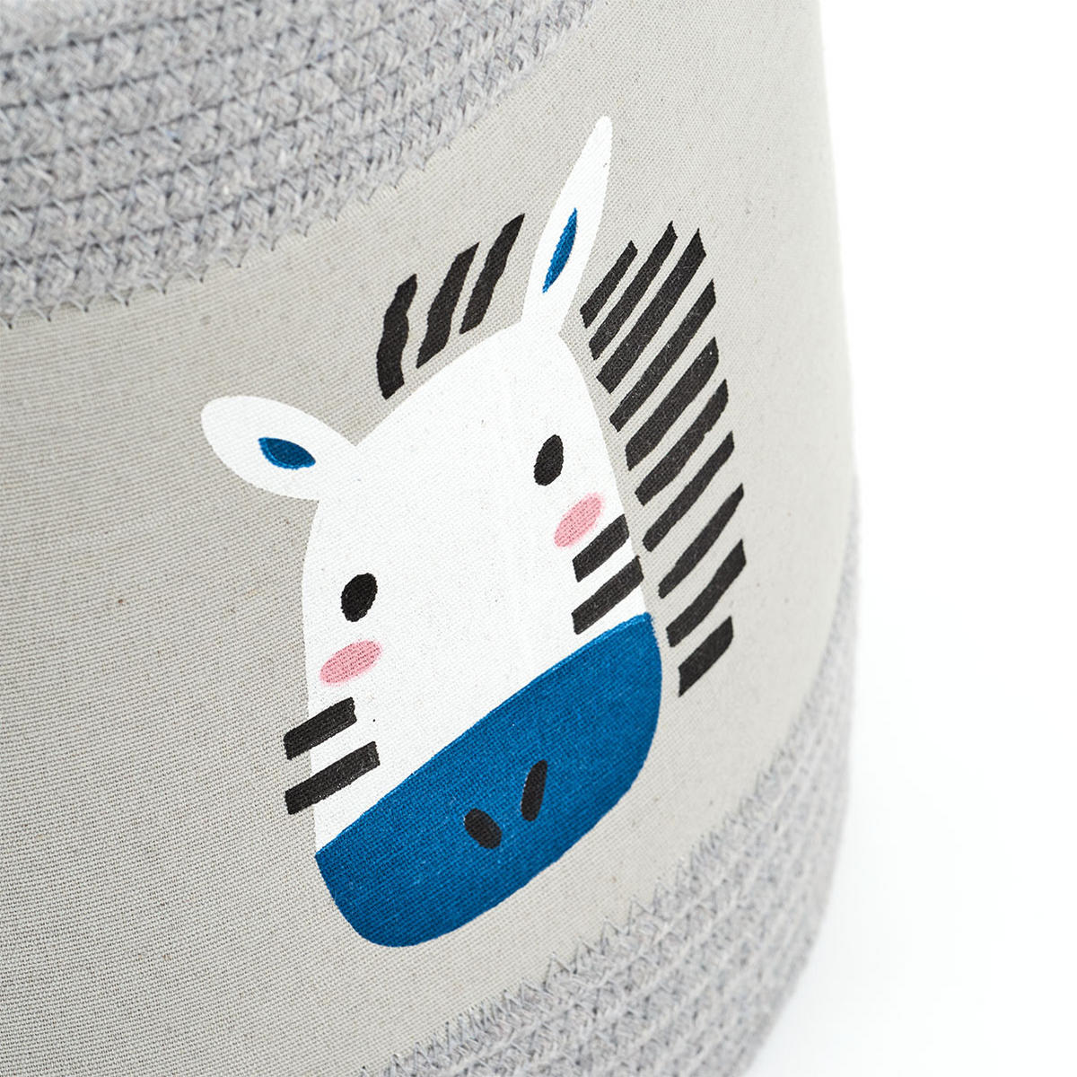 AUFBEWAHRUNGSKORB Zebra - Grau - Ø 30cm - Hellgrau, Textil (30/30cm) - Zeller Present