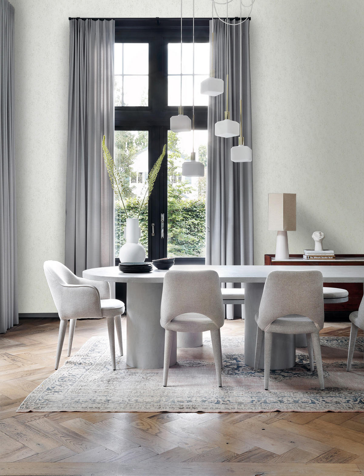 TAPETE Metall-Optik 53 cm x 10.05 m - Grün, Papier (53/1000cm) - Origin Wallcoverings
