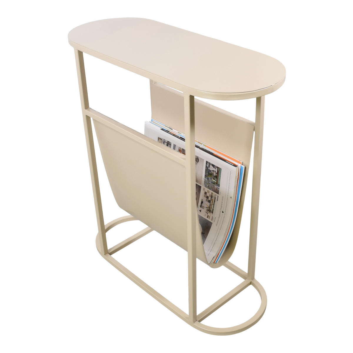 BEISTELLTISCH Frits Beige - Beige, Metall (50/20/55cm) - LOFT42