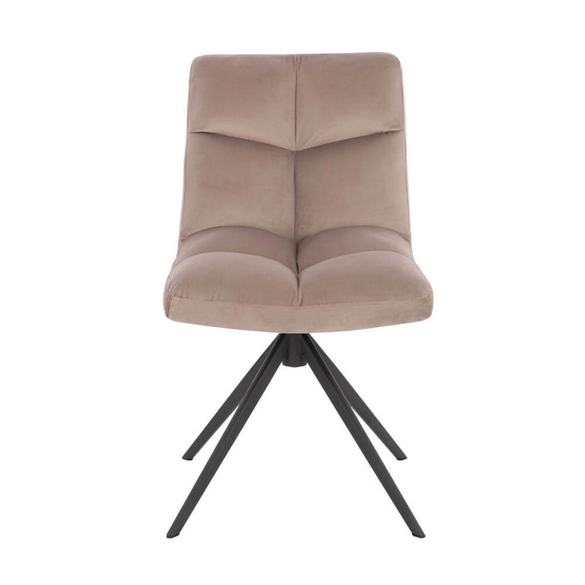 ESSZIMMERSTUHL NODA - Farbe: Hellbraun, Menge: 2 - Hellbraun, Textil/Metall (61/84/47cm) - Home Deluxe