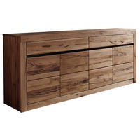 SIDEBOARD Wildeiche / Zerreiche 202x43x80 braun geölt MONTREUX #352 - Braun, Holz (202/80/43cm) - Massivmoebel24