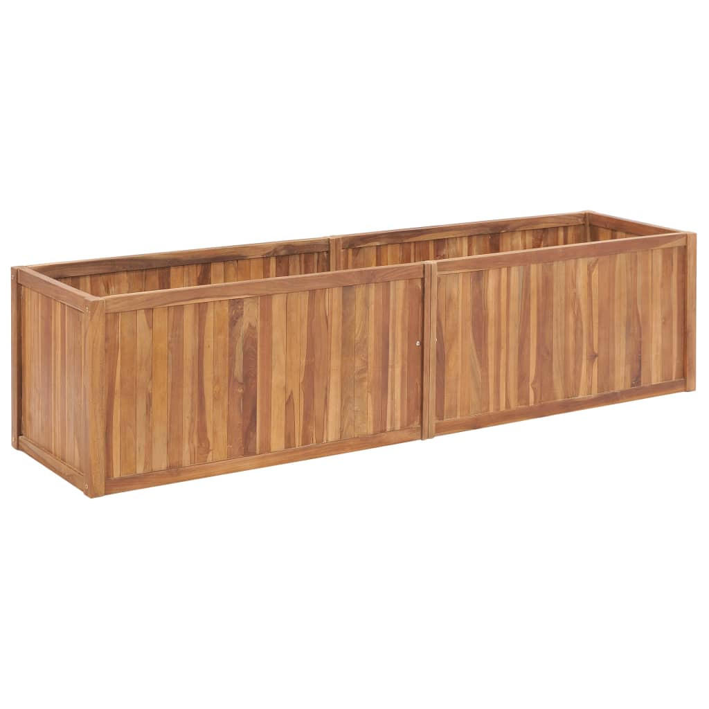 GARTEN-HOCHBEET 200 x 50 x 50 cm Massivholz - Braun, Holz (200/50/50cm) - furnicato