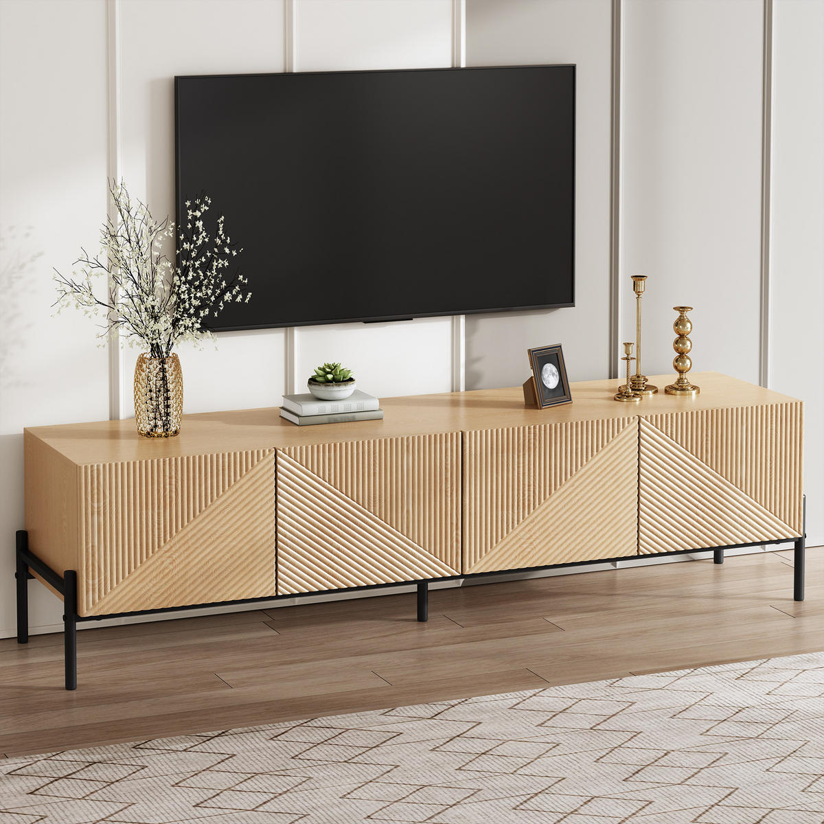 TV-SCHRANK - Ahornfarben, Holzwerkstoff (40/45/163.5cm) - Raumix