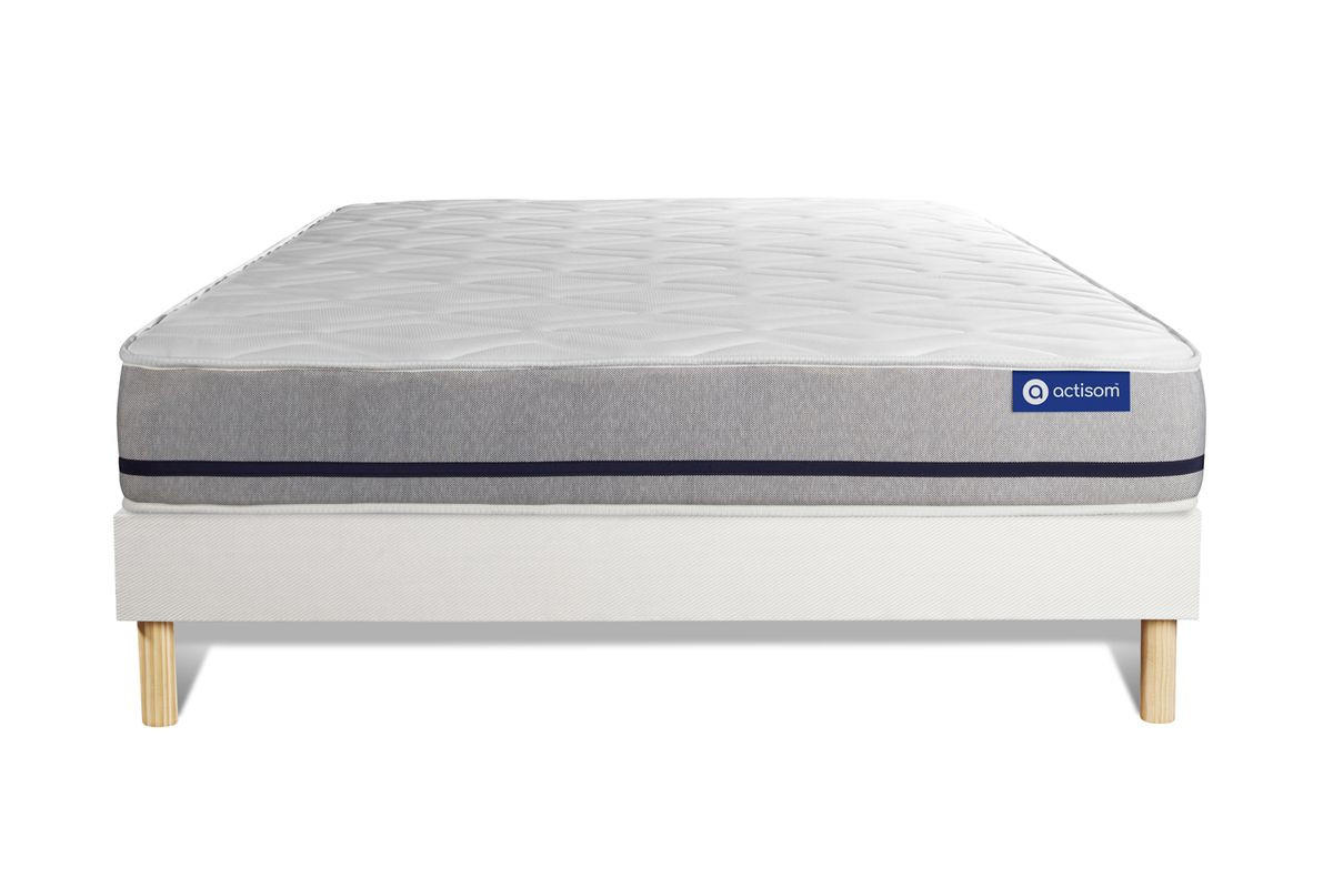 BETT Actimemo soft Memory-Schaum 180 x 220 cm h2 - Kit Bettgestell Weiß - Beige/Weiß, Karton/Holz (180/220cm) - ACTISOM