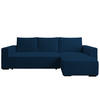 ECKSOFA CUDDY L, Eckcouch in L-Form mit Schlaffunktion und Bettkasten, Farbe: Blau, Cordstoff, Ottomane Rechts - Blau, Textil (240/140cm) - Storez24