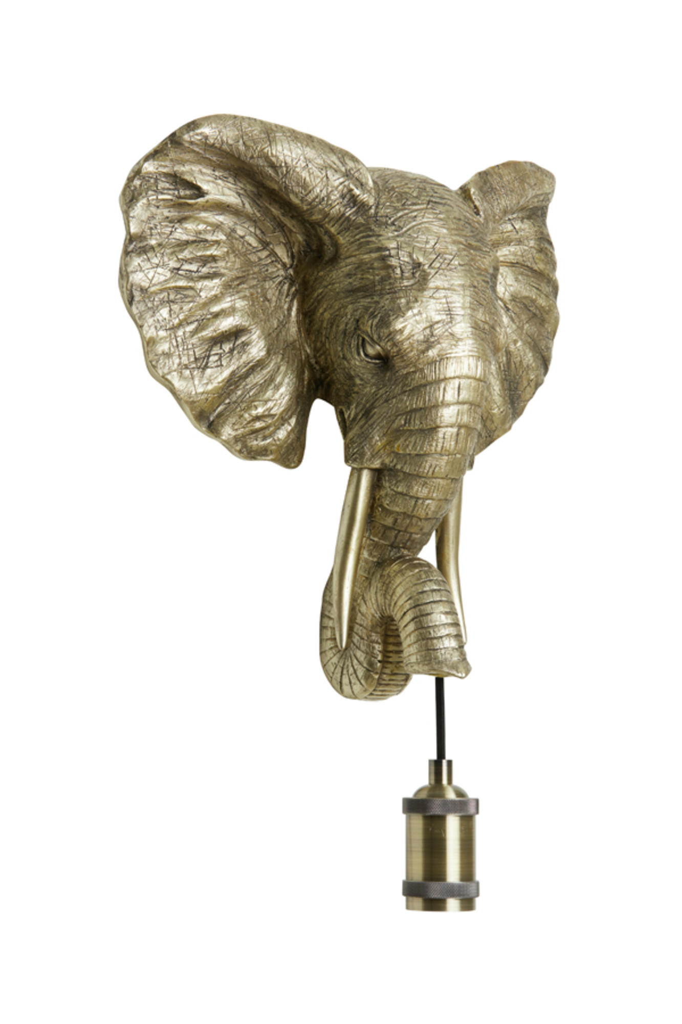 WANDLEUCHTE Elefant Gold 35/13/36 cm - Goldfarben, Kunststoff (13/36/35cm) - Light & Living