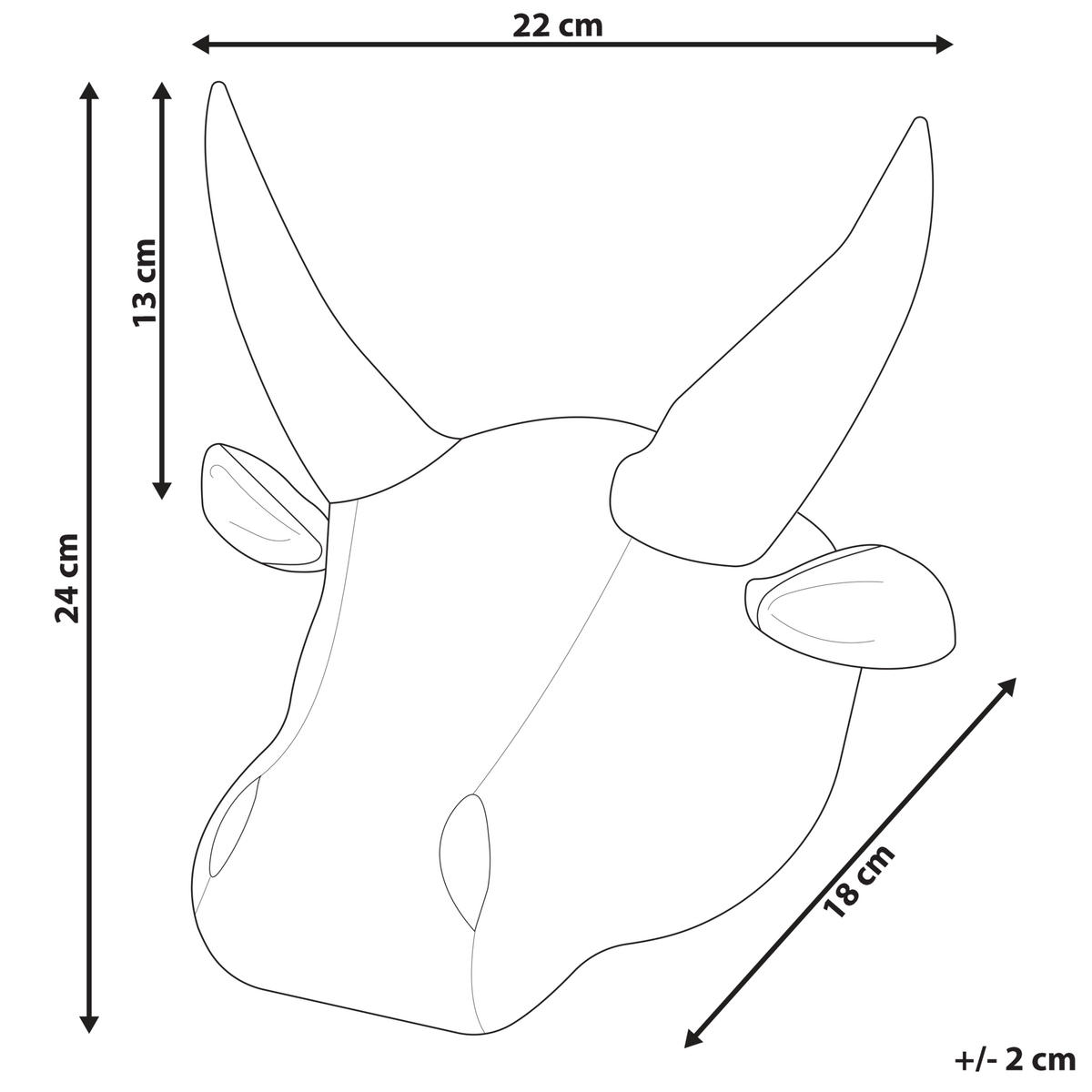 WANDDEKORATION cremeweiß/braun Geoffrey - Weiß, Textil (22/24/18cm) - Beliani