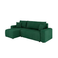 ECKSOFA Nolani mit Schlaffunktion & Bettkasten – Modern & Bequem - Smaragdgrün, Kunststoff (248/145cm) - Panda Möbel