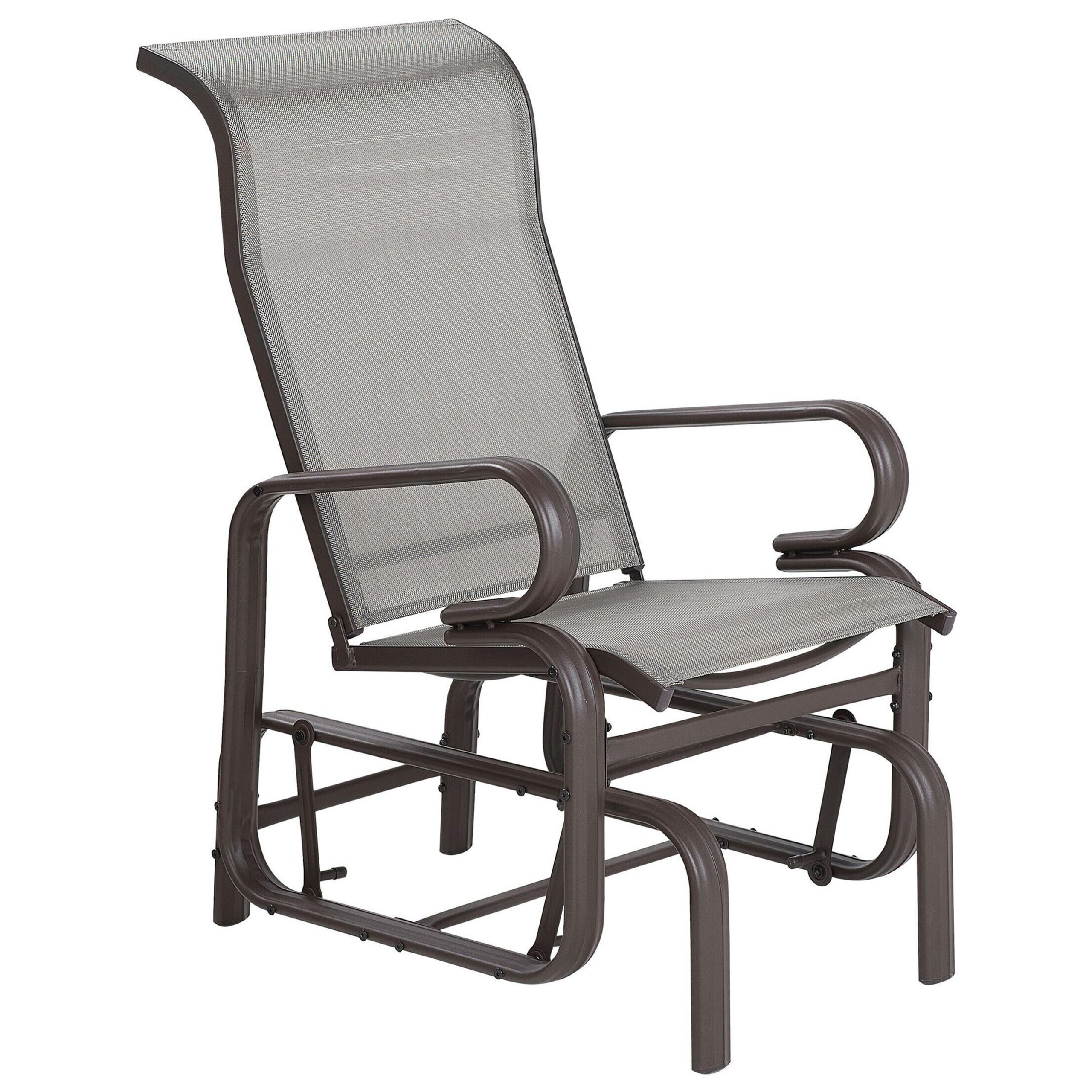 GARTENSTUHL Metall braun Borgio - Braun, Metall (60/104/78cm) - Beliani