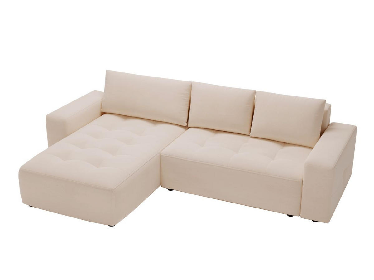 ECKSOFA Portland Beige Links - Beige, Holz/Kunststoff (165/250cm) - Graingold