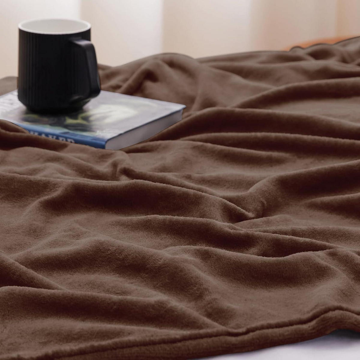 KUSCHELDECKE Flanell Braun 150 x 200 cm - Braun, Textil (150/200cm)