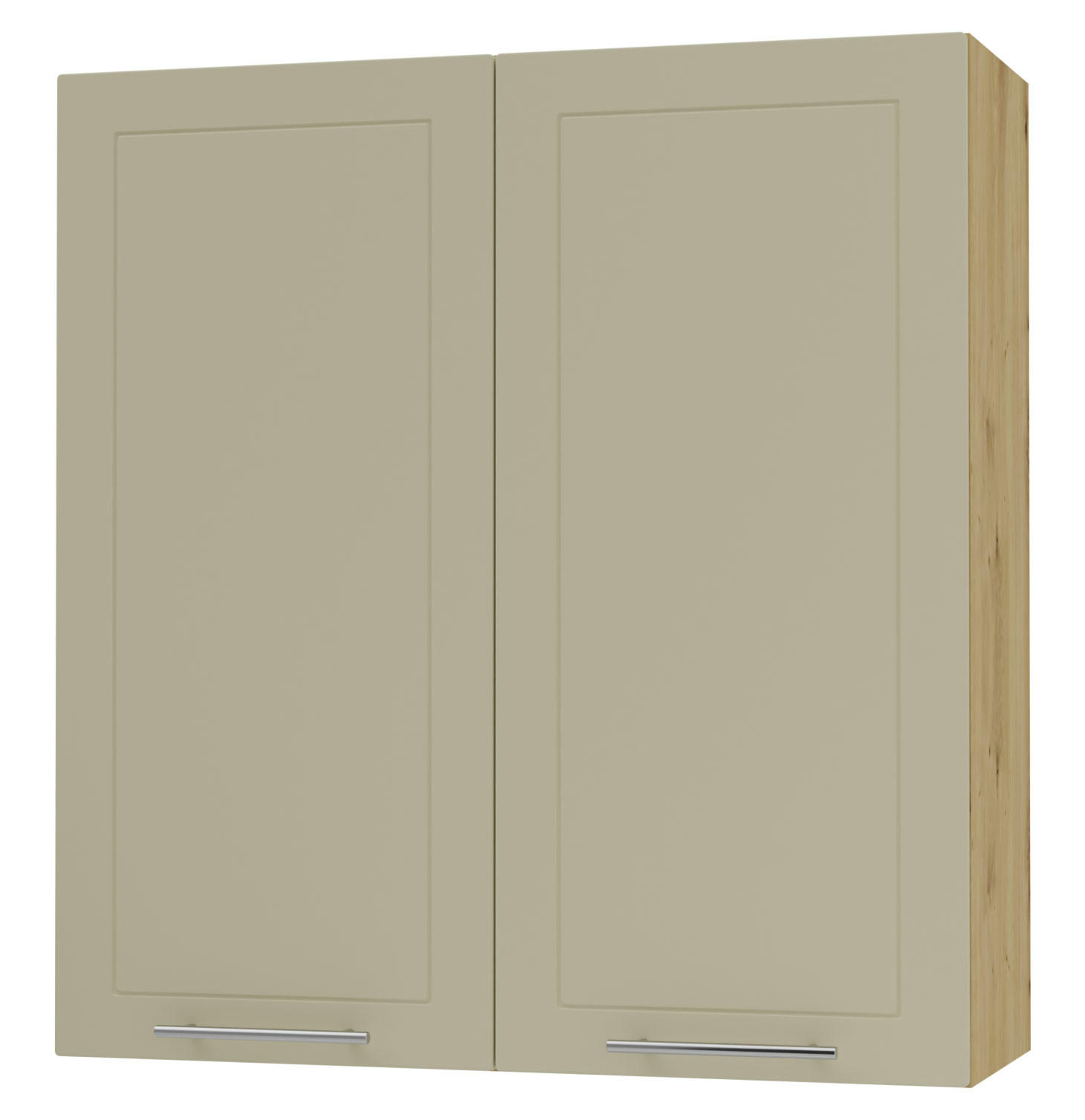 KÜCHENHÄNGESCHRANK Kvantum W4/90 Vanille Matt / Eiche Artisan Matt 90 / 32,5 / 96cm - Creme/Eiche Artisan, Holz/Holzwerkstoff (90/96/32.5cm) - Feldmann-Wohnen