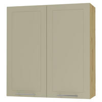 KÜCHENHÄNGESCHRANK Kvantum W4/90 Vanille Matt / Eiche Artisan Matt 90 / 32,5 / 96cm - Creme/Eiche Artisan, Holz/Holzwerkstoff (90/96/32.5cm) - Feldmann-Wohnen