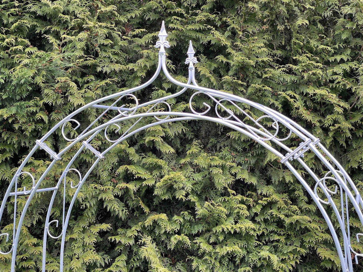 ROSENBOGEN rund Metall verzinkt 140/37/245 cm - Grau, Metall (140/225/37cm) - DanDiBo